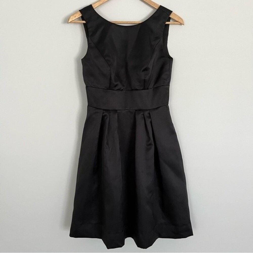 Alfred Sung Black Bridesmaid Cocktail Length Dress Style D660, Size 2 - Picture 3 of 13